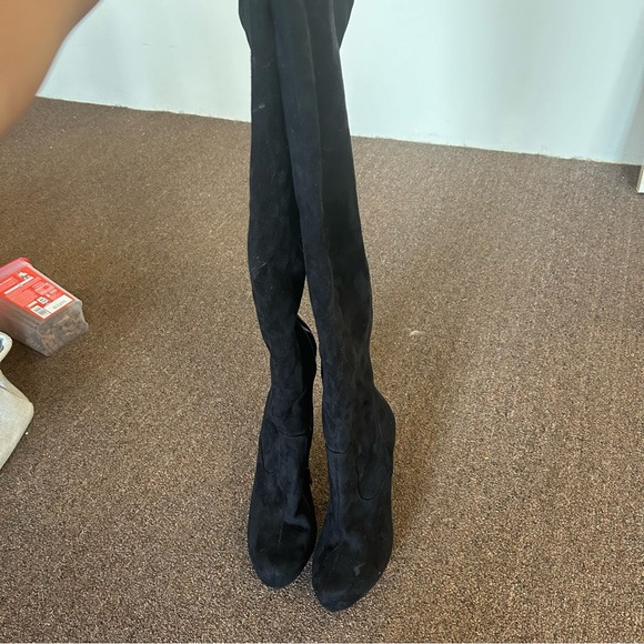 Women's Thigh High Boots Pointed Toe Stiletto High Heel Shoes Size 8 - Picture 4 of 7